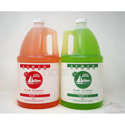 Two gallon jugs of Semco Teak Cleaner side by side, a Part One and a Part Two