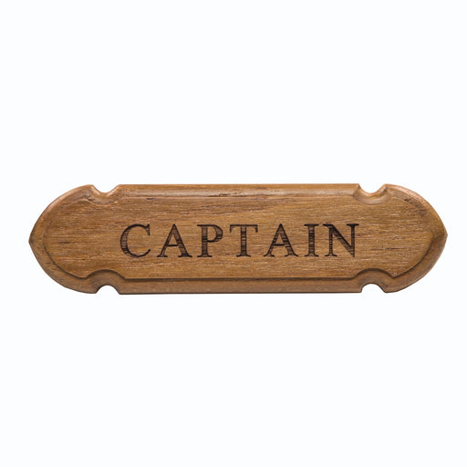 Teak Captain Sign
