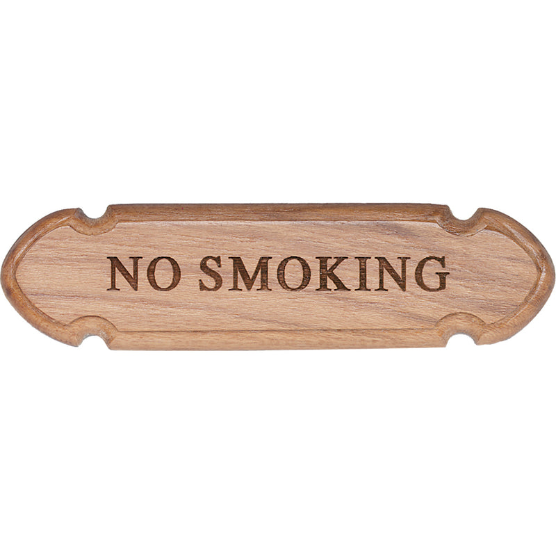 Teak No Smoking Sign