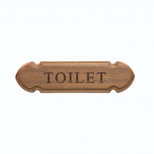 Teak Toilet Sign