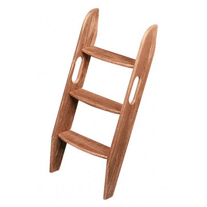 Teak 2-Step Companion Ladder