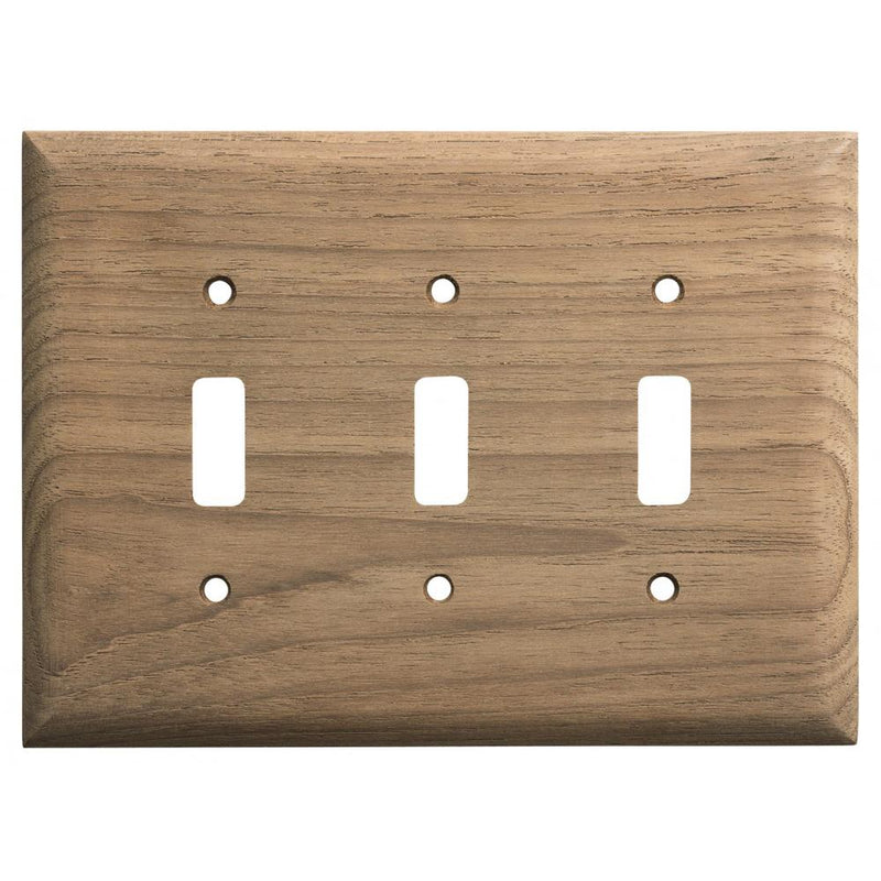 Teak Triple Switch Cover