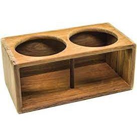 Teak 2-Cup Mug Holder