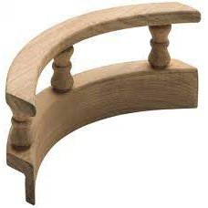 Teak 90° Pinrail Corner Inside