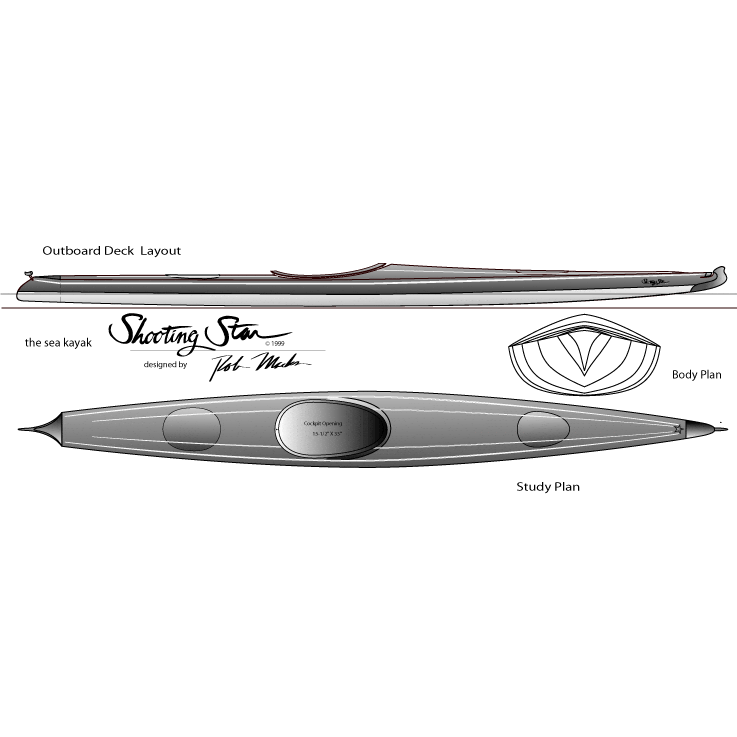 Shooting Star 16' 6" Cedar Strip Kayak Kit