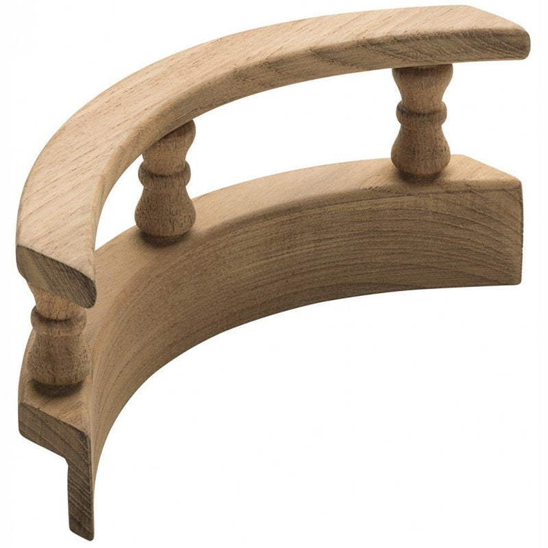 Teak 90° Pinrail Corner